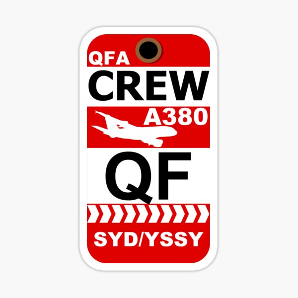 QF Airbus A380 Crew Sydney Sticker