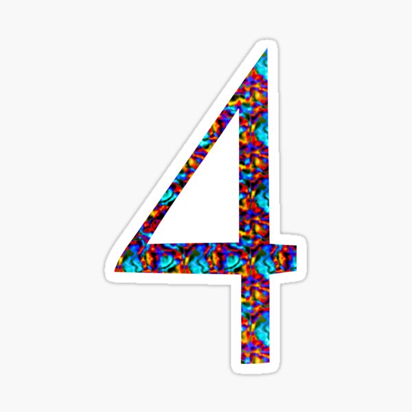 Number 4 Sticker By Boogeyman Redbubble