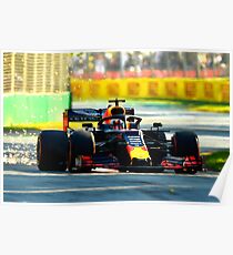 Max Verstappen racing in the 2019 Australian Grand Prix Poster
