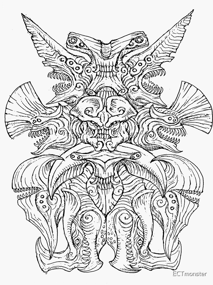 Kaiju Emblem' Sticker for Sale by ECTmonster | Redbubble