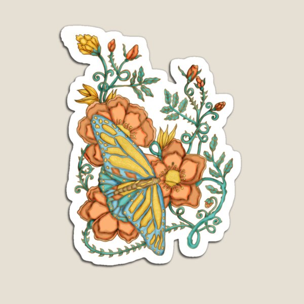 Item preview, Spring Butterflies Roses and Vines designed and sold by JanDeA.