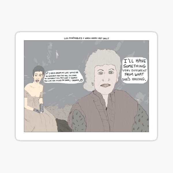 Item preview, Les Misérables + When Harry Met Sally designed and sold by altanimus.