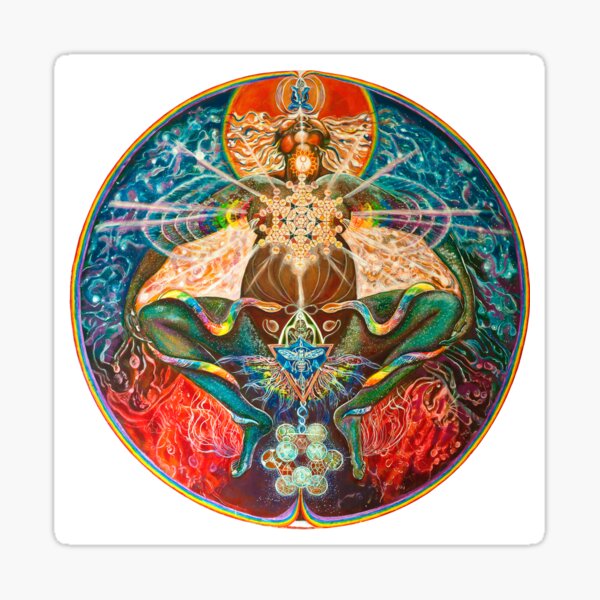 Cosmic Mother Birthing Rainbow Body Sticker