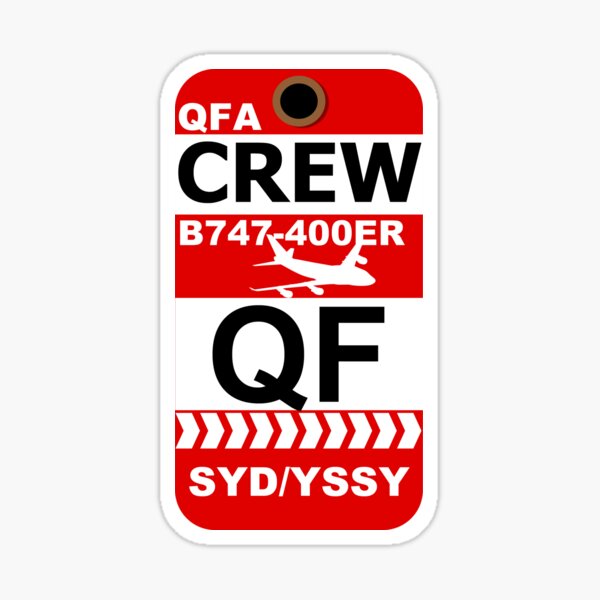 QF Boeing 747-400ER Crew Sydney Sticker