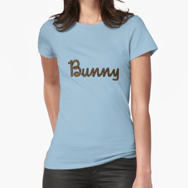 Rope Bunny Script Fitted T-Shirt