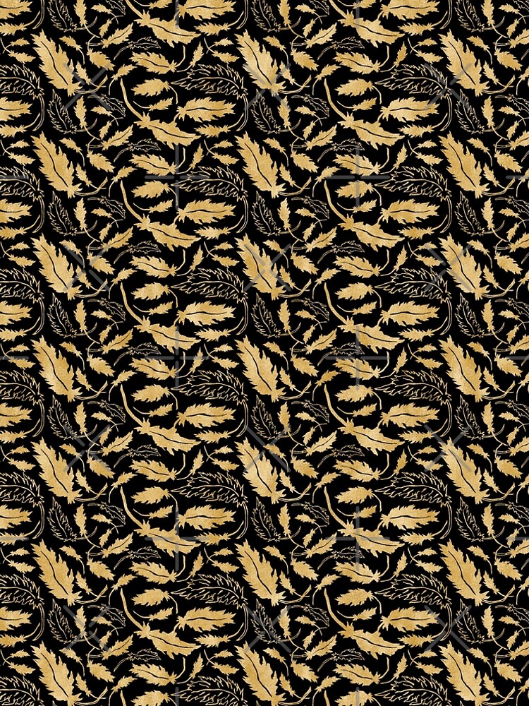 Black and Gold Leaf Pattern" A-Line Dress for Sale by JakeRhodes | Redbubble