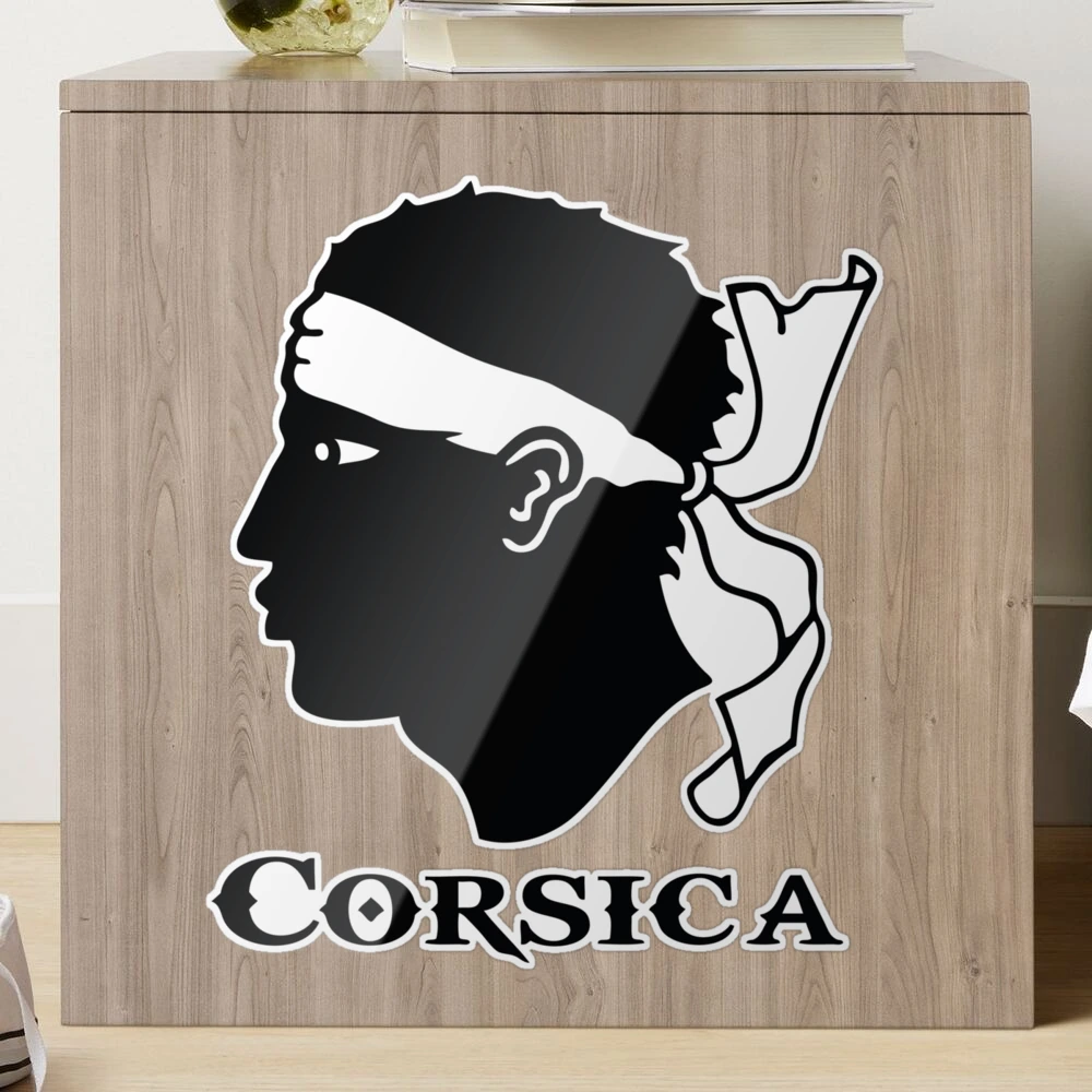 2 Autocollants Corse / Corsica - Tête De Maure, Logo 7 Cm - Neuf
