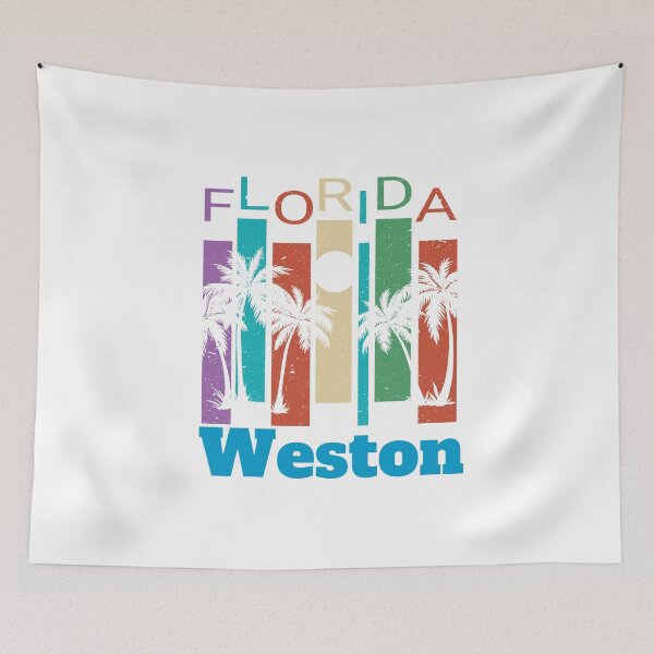 Item preview, Retro Weston Florida Palm Tree Souvenir Shirt designed and sold by Theodore Cory.