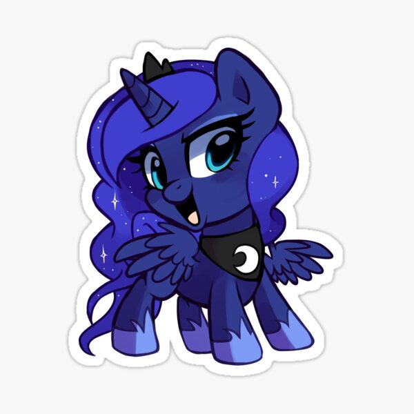 Celestia Stickers Redbubble - filly princess luna still with galaxy like hair roblox