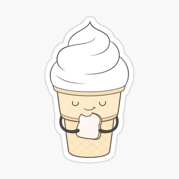 Eating Ice Cream Stickers Redbubble - ice cream sandwich roblox