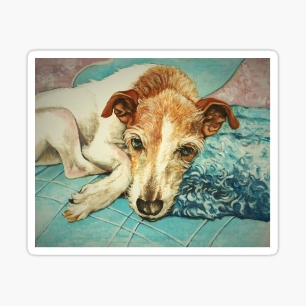 Tired Old Terrier Sticker