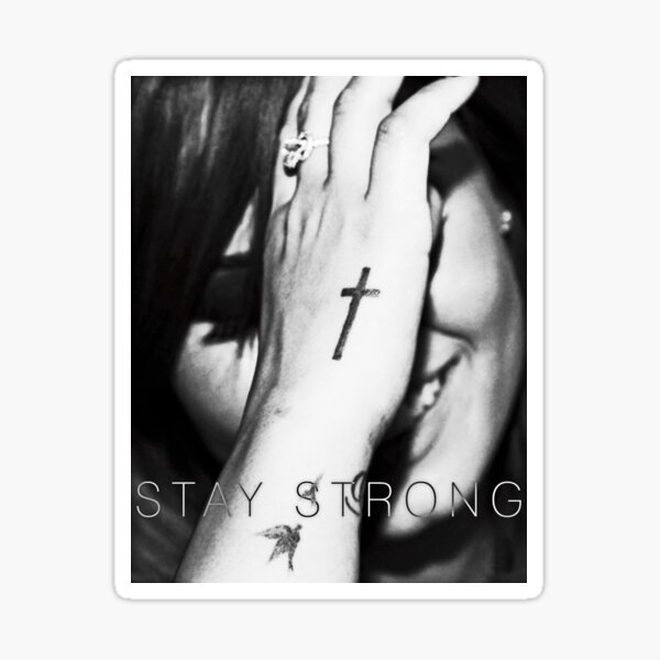 Demi Lovato Stay Strong Halftone Sticker