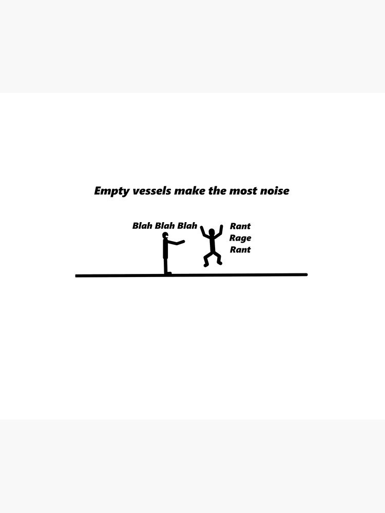Empty Vessels Make The Most Noise Stickman Joke Throw Blanket By 6059
