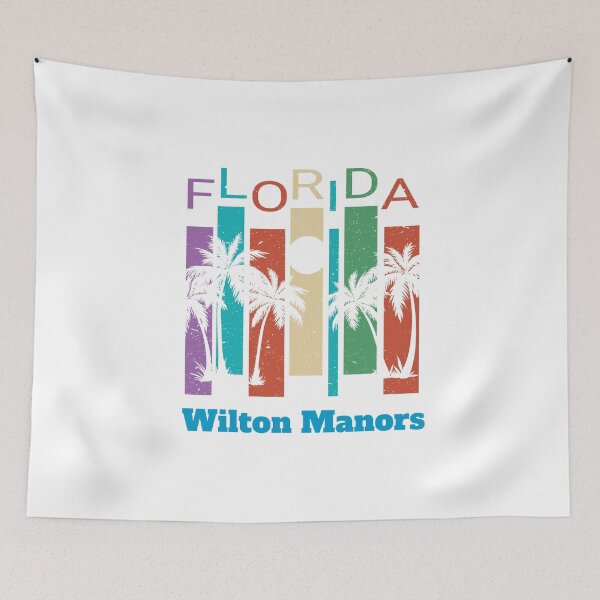Item preview, Retro Wilton Manors Florida Palm Tree Souvenir Shirt designed and sold by Theodore Cory.