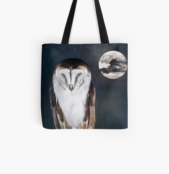 Artful Owl All Over Print Tote Bag