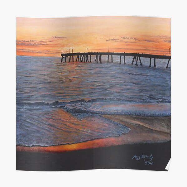Dusk at Pacifica Pier Poster