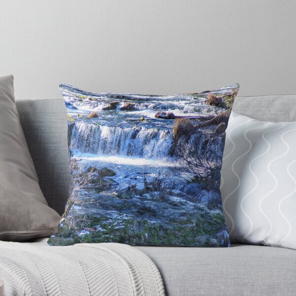 Artikelvorschau, Snowy Brook in grün und blau entworfen und verkauft von LemonsandInk.