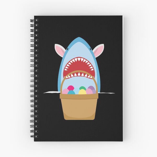 Item preview, Funny Shark Easter Bunny Ears Eggs Basket Design designed and sold by LarkDesigns.