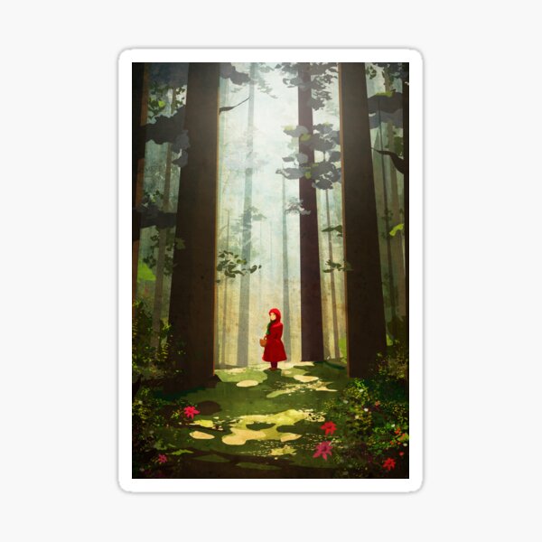 Little Red Riding Sticker