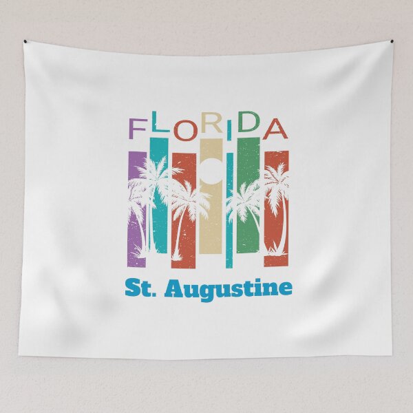 Item preview, Retro St. Augustine Beach Florida Palm Tree Souvenir Shirt designed and sold by Theodore Cory.