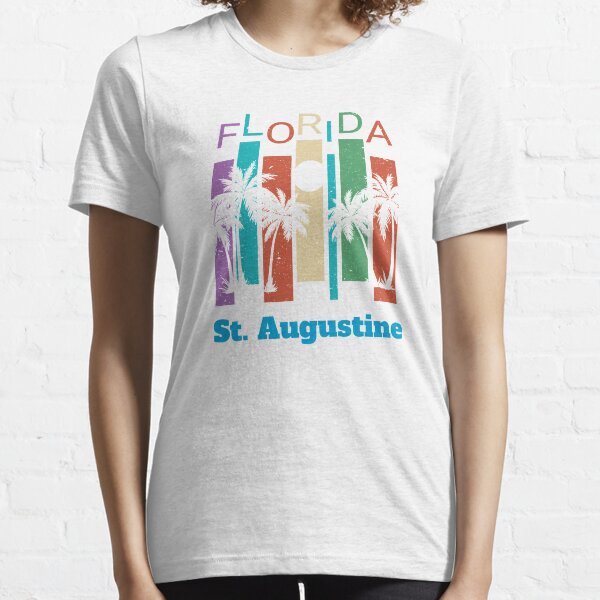 Item preview, Retro St. Augustine Beach Florida Palm Tree Souvenir Shirt designed and sold by Theodore Cory.