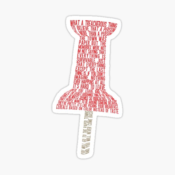 Paper Towns Typography Sticker