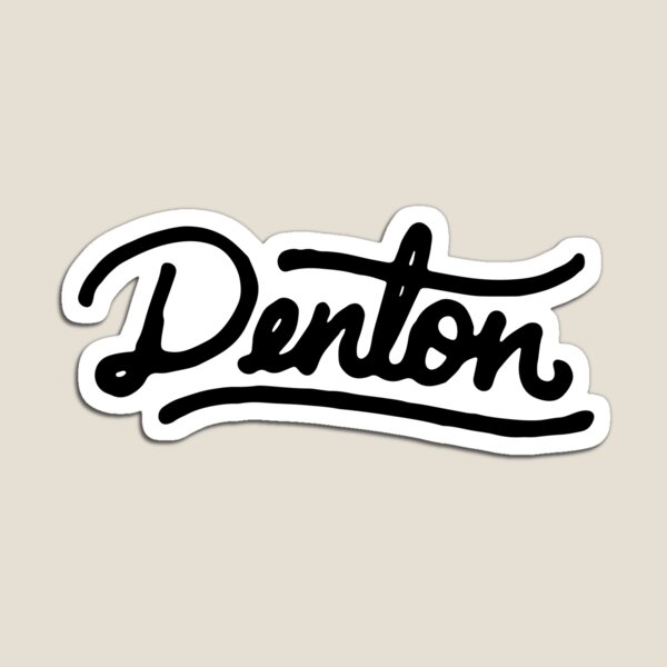 Brush Script Denton, Texas Magnet