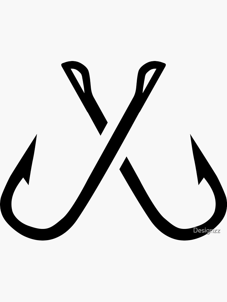 Crossed fishing hooks by Designzz