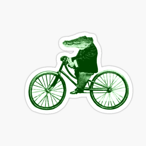 Artikel-Vorschau von Krokodil auf einem Fahrrad (grün), designt und verkauft von HaroldRamp.