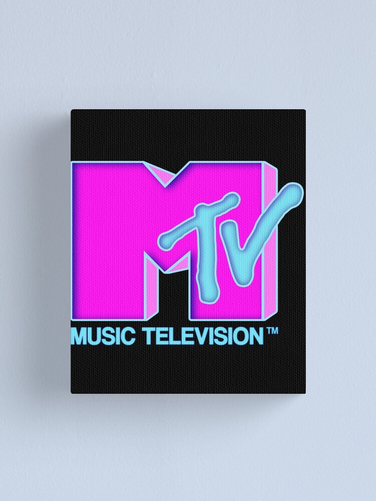 Alternate view of MTV - Neon 80s design Canvas Print