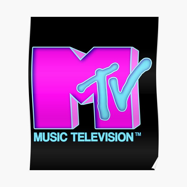 MTV - Neon 80s design Poster