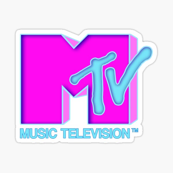 MTV - Neon 80s design Pegatina
