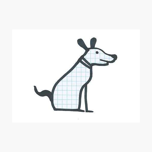 Item preview, Dibujo de línea simple: perrito se sienta. designed and sold by S. Struys.