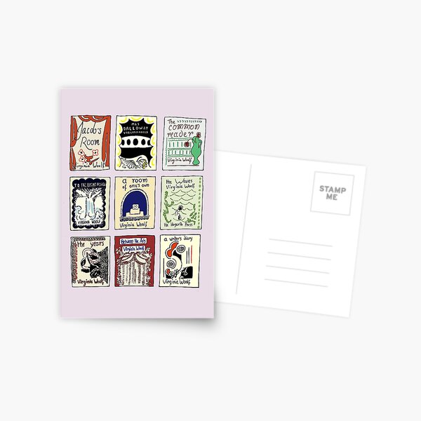 Virginia Woolf Book Covers Postcard