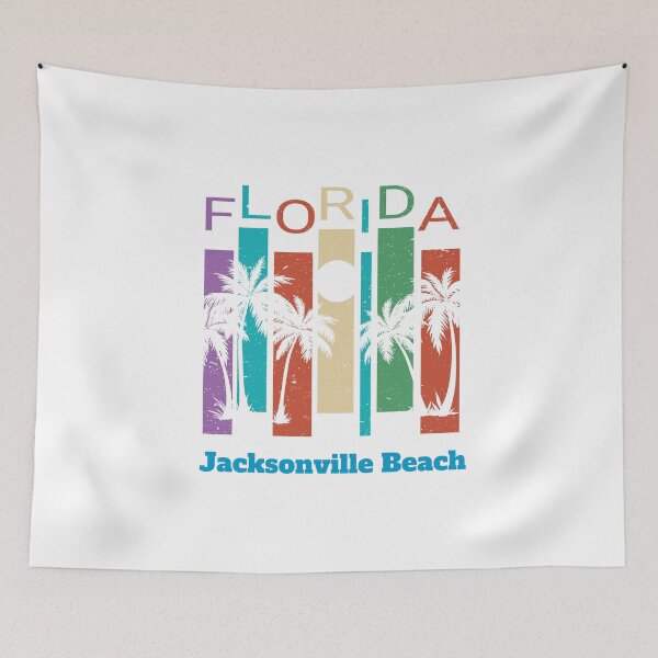 Item preview, Retro Jacksonville Beach Florida Palm Tree Souvenir Shirt designed and sold by Theodore Cory.