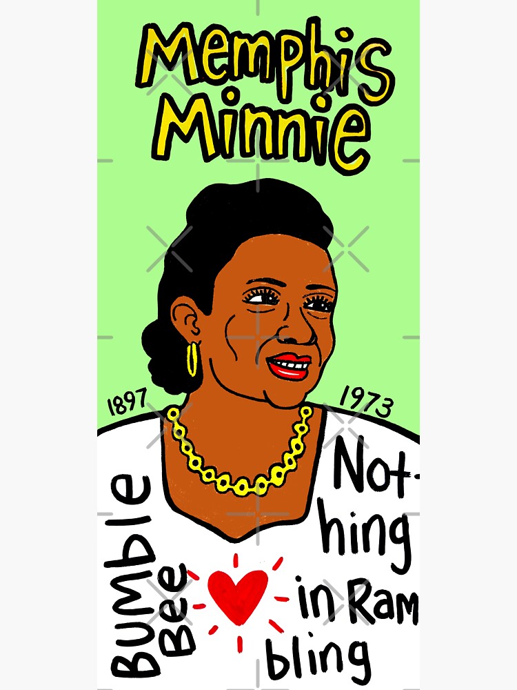 Memphis Minnie Blues Folk Art by krusefolkart