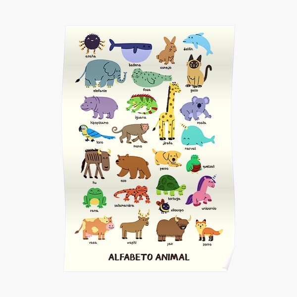 Alfabeto Animal Poster