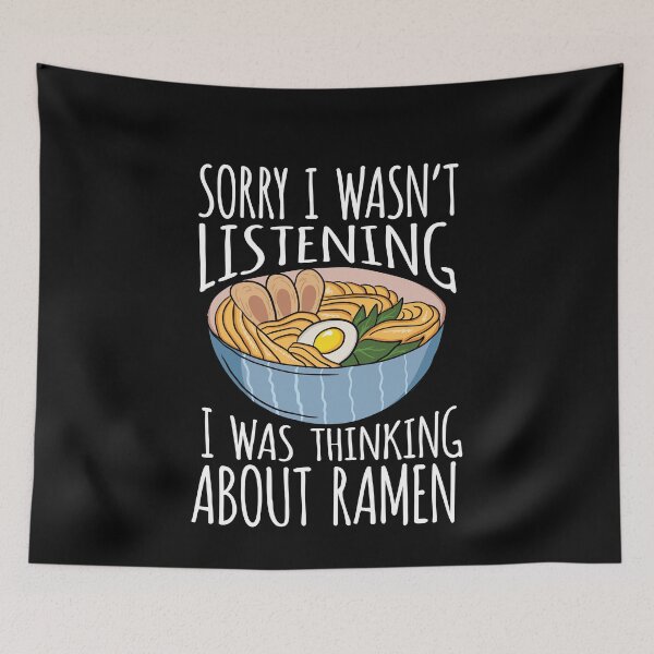 Item preview, Thinking About Ramen Anime noodle soup gift idea (color version) designed and sold by SimonGs.