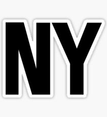 New York NY Black Ink Sticker