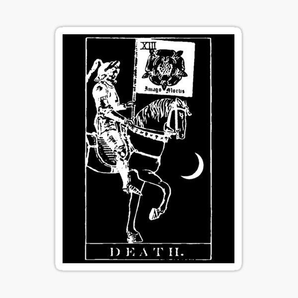 Death Tarot XIII Sticker Sticker