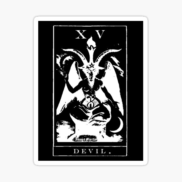 Devil Tarot XV Sticker Sticker