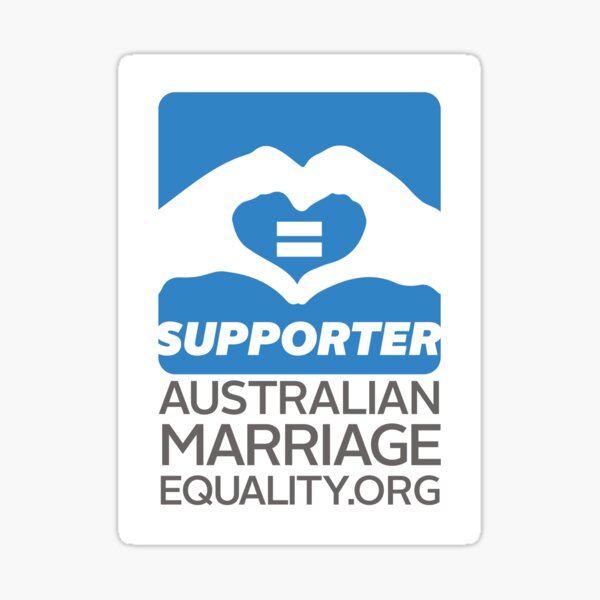 Australian Marriage Equality Supporter Sticker