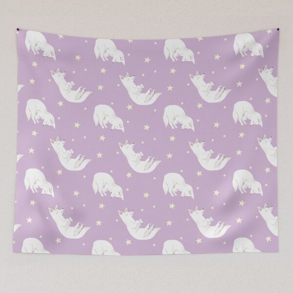 Item preview, Sleepy Dogs Pattern in Lilac designed and sold by Larissa Melnik.