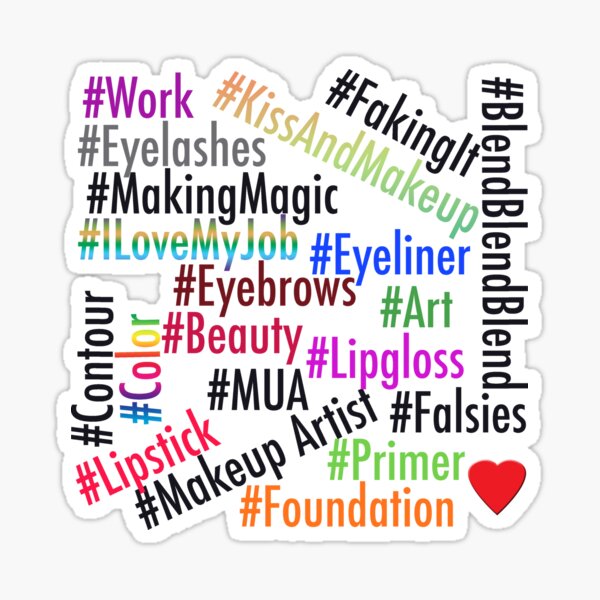 "Hashtags Colorful" Sticker for Sale by MUADesigns Redbubble