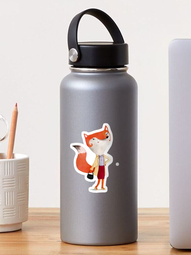 Thumbnail 1 of 3, Sticker, Classy Mod Fox Girl designed and sold by colonelle.