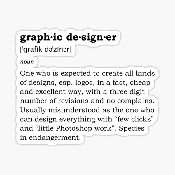 Graphic Design is Hard Sticker for Sale by anonadesign