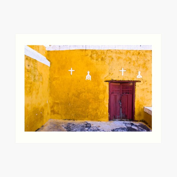 Convent at Izamal Detail Art Print