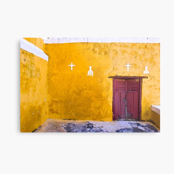 Convent at Izamal Detail Metal Print