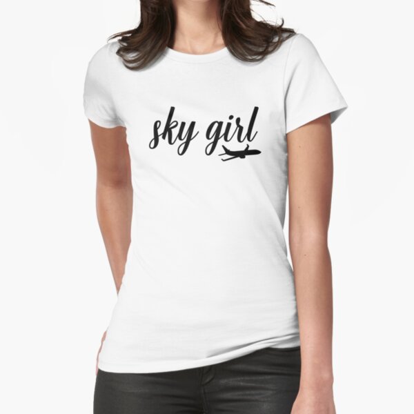 Sky Girl - Flight Attendant Flight Attendant Cabin Crew Fitted T-Shirt