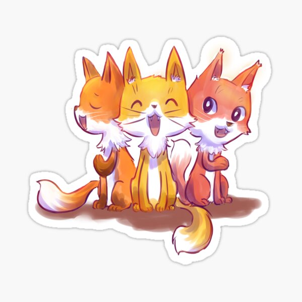 Birthday foxes Sticker